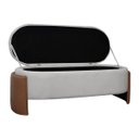 Ver imagem 5 de Recamier Sapateira Baú Império Casal 140cm Bouclê Facto - Sofa Store:bouclê Cinza