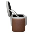 Ver imagem 7 de Recamier Sapateira Baú Império Casal 140cm Bouclê Facto - Sofa Store:bouclê Cinza