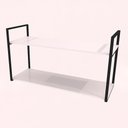 Ver imagem 2 de Prateleira Industrial Parede ou Suspensa Aço e Madeira 50x40x80cm - Laca branca