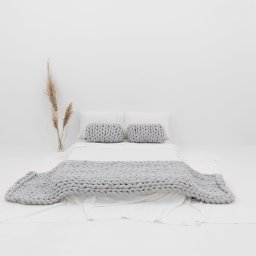 Manta Peseira de Maxi Tricot King 0,70x2,50m, Cor Cinza - Magma Cotton - 3