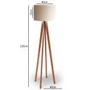 Ver imagem 2 de Luminária Abajur de Chão com Cúpula de Tecido Linho