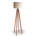 Ver imagem 1 de Luminária Abajur de Chão com Cúpula de Tecido Linho