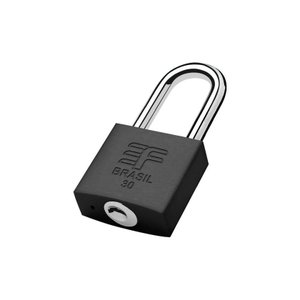 Cadeado 30mm Haste Média de 50mm Preto Fosco Zamac 3f