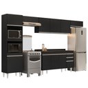 Ver imagem 1 de Armário de Cozinha Modulada 5 Peças CP14 Balcão com Tampo Preto - Lumil Lumil Móveis