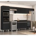 Ver imagem 2 de Armário de Cozinha Modulada 5 Peças CP14 Balcão com Tampo Preto - Lumil Lumil Móveis