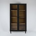 Ver imagem 3 de Armário Multiuso 2 Portas de vidro Ditália E-957 Cor:Preto