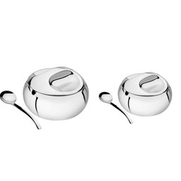 Kit para Farinha e Açucar Tramontina Service em Aço Inox 14 Cm 2 Peças - 1