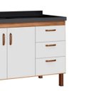 Ver imagem 3 de Gabinete de Cozinha 114 cm com 2 Portas e 3 Gavetas Balcão:Avelato/Branco