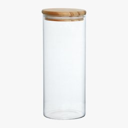 Kit de 3 Potes de Vidro Hermético com Tampa de Bambu 1,2l - 2