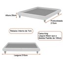 Ver imagem 2 de Cama King Japonesa 210cm Pés Madeira Haru Courino Off White - Sallar Home
