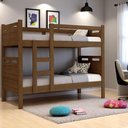 Ver imagem 2 de Beliche Cama Solteiro para Meninos Confortável Cor:legno