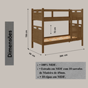 Ver imagem 3 de Beliche Cama Solteiro para Meninos Confortável Cor:legno