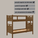 Ver imagem 5 de Beliche Cama Solteiro para Meninos Confortável Cor:legno