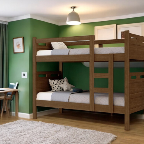 Beliche Cama Solteiro para Meninos Confortável Cor:legno