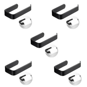 Kit 5 Portas Papel Higiênico Parede Acrílico Banheiro