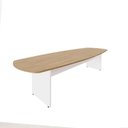 Ver imagem 2 de Mesa de Reunião Orgânica 320cm x 110cm Pés Painel Escritório F5 Office Cor:Macadâmia com Branco