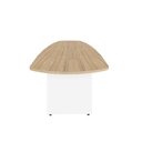 Ver imagem 5 de Mesa de Reunião Orgânica 320cm x 110cm Pés Painel Escritório F5 Office Cor:Macadâmia com Branco
