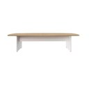 Ver imagem 4 de Mesa de Reunião Orgânica 320cm x 110cm Pés Painel Escritório F5 Office Cor:Macadâmia com Branco