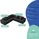 Ver imagem 4 de Kit Sofá Modular 5 Lugares Moderno Curvo Orgânico Adapt Bouclé - Doce Sonho Móveis