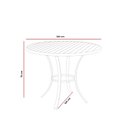 Ver imagem 3 de Mesa de Jantar Ibiza Tampo Ripado Aluminio Preto