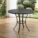 Ver imagem 2 de Mesa de Jantar Ibiza Tampo Ripado Aluminio Preto