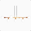 Ver imagem 1 de Pendente Rubis Aluminio Teto E27 7 Luzes Lumini Lab - Dourado Champanhe