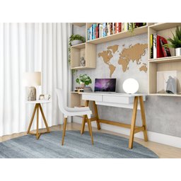 Escrivaninha 110cm Pés em Madeira Maciça Old  - 5