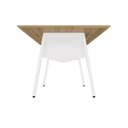 Ver imagem 5 de Mesa de Reunião 200cm para 8 Pessoas com Tampo Chanfrado Industrial Executive Branco/Macadâmia