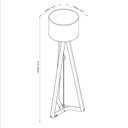Ver imagem 6 de Luminária Abajur de Chão Classic 158,5cm 1322 Tebarrot Marrom/Nature