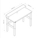 Ver imagem 3 de Escrivaninha Mesa Escritório 110cm Pés em Madeira Maciça California