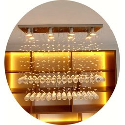 Luminária Pendente Cristal Acrílico para Sala de Jantar - 1