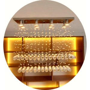 Luminária Pendente Cristal Acrílico para Sala de Jantar