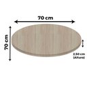Ver imagem 3 de Mesa Beta Inox 75 Cm (altura) Disco Redondo Tampo Mdp Redondo 70 Cm (larg) X 2,50 Cm (alt)