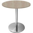 Ver imagem 1 de Mesa Beta Inox 75 Cm (altura) Disco Redondo Tampo Mdp Redondo 70 Cm (larg) X 2,50 Cm (alt)