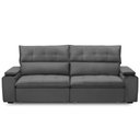 Ver imagem 3 de Sofá Retrátil Reclinável para Sala 4 Lugares 270cm Niels F04 Veludo Cinza Escuro - Lyam Decor