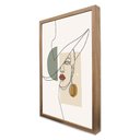 Ver imagem 1 de Quadro Decorativo Caixa Alta com Vidro Abstrato Elegance TaColado Moldura Madeira 120 x 80cm