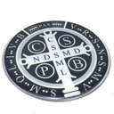 Ver imagem 1 de Adesivo Medalha De São Bento Preto E Branco Resinado Grande