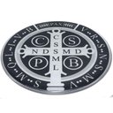 Ver imagem 3 de Adesivo Medalha De São Bento Preto E Branco Resinado Grande