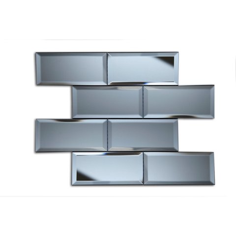 Pastilha de Vidro Refletivo de 37cm X 30cm Rende Glass Mosaic