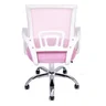 Cadeira Escritório Giratória Office Arco Estofado Mesh Rosa - 4