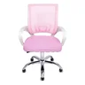 Cadeira Escritório Giratória Office Arco Estofado Mesh Rosa - 2