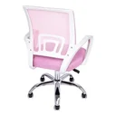 Ver imagem 3 de Cadeira Escritório Giratória Office Arco Estofado Mesh Rosa