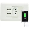 Tomada Carregador Usb Duo Interruptor - 2