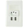 Tomada Carregador Usb Duo Interruptor - 1