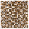 Pastilha de Vidro e Marmore de 31cm X 31cm Rende  Glass Mosaic - 1