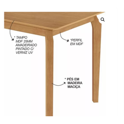Mesa de Jantar Alegra Jcm Movelaria Cinamomo 1,60m - 4