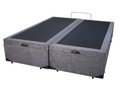 Ver imagem 3 de Cama Box Baú King Bipartido Suede Cinza 193x203