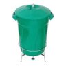 Cesto De Lixo Plastico Com Pedal Aço Galvanizado 40 Litros:Branco - 3