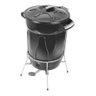 Cesto De Lixo Plastico Com Pedal Aço Galvanizado 40 Litros:Branco - 2