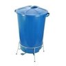 Cesto De Lixo Plastico Com Pedal Aço Galvanizado 40 Litros:Branco - 5